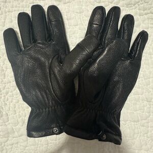 Zara Black Leather Gloves